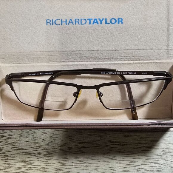 Richard Taylor Other - Richard Taylor Scottsdale  Jack Eyeglasses Matte Brown 55-16-140 Frame READ